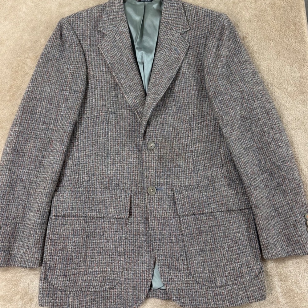 Vintage Harris Tweed Blazer Hardwick Clothes Mens Wool Sport Coat USA Tailored‎